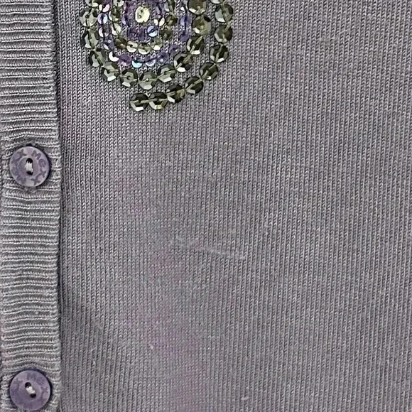 Mexx Purple  Embellished Sequin Cardigan Sweater Top, Sz S - Picture 3 of 7